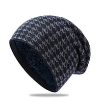 Дамски мъжки шапка плюс защита на ухото топла пуловерна капачка на открито ветроустойчива купчина капачка