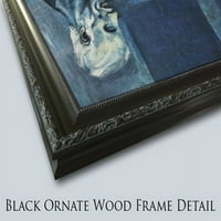 Дизайн за тъканта Голяма черна богато украсена дървена рамка на изкуството от Коломан Мозер