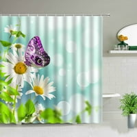 Цветни пеперуди душ завеси флорални растения пролетни пейзажи водоустойчива завеса комплект домашен декор за баня полиестер баня екрани