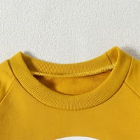 Суичъри на gubotare за момчета монограми отпечатани качулки суичър с изтичане на есенни дрехи, жълти 3 години