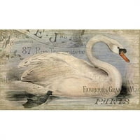 Винтидж поглед във френски лебедова стена изкуство