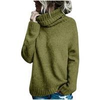 Дамски пуловери момичета дами дълги ръкав сладки пуловери за жени геометрични спокойни годни есен макет пуловер за врата за яснота