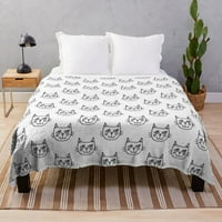 Подозрителни котки одеяло за момичета жени леко тежка мека руно фланела хвърляне на одеяло за любители на котки диван диван хол