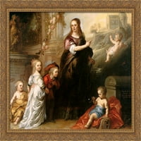 Йосина се справя с ван Веструм и нейните деца Големи златни богато украсени дървени рамки на платно от Теодор Ван Тулден