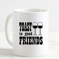 Кафе чаша тост за добри приятели чаши за вино наздраве пиене на бяла чаша забавни подаръци за работен офис той я