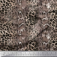 Soimoi розова памучна патица тъкани леопард и змия тъкан от печат на кожата на кожата по двор