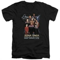 TREVCO Star Trek-DS Crew- Tee с късо ръкав 30- V-образно деколте- черно-среден