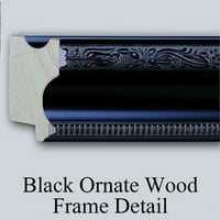 Odilon Redon Black Ornate Wood Framed Double Matted Museum Art Print, озаглавен - Широчина и плоскост на фронталната кост