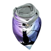 wofedyo шалчета за жени жени зимен бутон за печат мека обвивка ежедневни топли плаши шалове шал scarfc