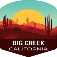 и r внася Big Creek California Souvenir Vinyl Decal Sticker Cactus Desert Design