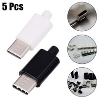 USB3.1Type C Мъжки заваряване на платка за заваряване с черна или бяла обвивка