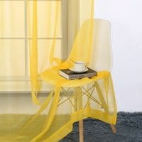 Текстилен прозорец на Рути чисти завеси Grommet панели 54 84 Общо 108 84 Дължина за спалня Цвят на хола: Жълто