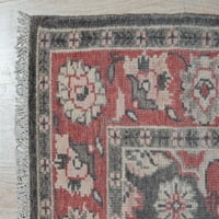 Ръжда ръка, заплетена с вълна традиционно килимче за бахтири, 6 '9'