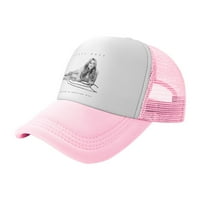Cepten мъжки и женски хип хоп с лого на хилари Duff регулируем камион Mersh Cap Pink