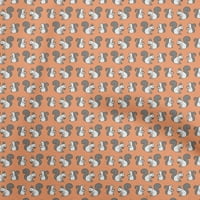Oneoone памучна фланелка оранжева тъкан животински DIY Облекло Квилинг плат за печат на тъкан от двор широк