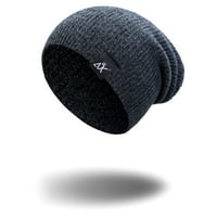 Baggy Beanies Winter Cap Outdoor Bonnet Skiing Hat Мека плетена шапка за мъж и жена