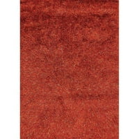 Поръсете червено оранжево твърдо ръчно изработено вълнено килим от Linie Design