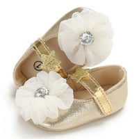 Сладко бебе момиче цвете pu принцеси обувки меко дъно анти-тънка пролетна есенна мода първа проходилка prewalkers