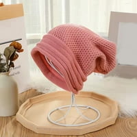 Vnanda плетена шапка унизион есен зима шапка торбиста плътно плетен еластична мека топло редовно гоене на миеща се уютна вятърна шапка еластична плетена шапка
