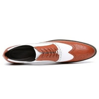 Bellella men brogues color block flats wingtips рокли обувки non slip business so.s ofcy party кафяво бяло 11