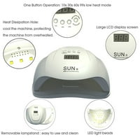 Lieteswe Sun 54W LED лампа за нокти сушилня Автоматично сензорна машина CURE UV гел LCD Време дисплей