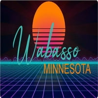 Wabasso Minnesota Vinyl Decal Stiker Retro Neon Design