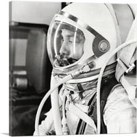 Първи американски астронавт от НАСА Алън Шепард Платно Арт Печат - Размер: 36 36