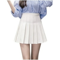 Hanas Fashion Socks Fashion Women Women High Tist Place Casual Solid A-Line Slim Short Fit Mini Поли Уайт XS