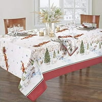 Elrene Home Fashions Snavy's Snowy Sleighride покривка, 60 x144