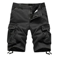 Ausyst Cargo Shorts Панталони за мъже Лято на открито плюс размер товари къси панталони Мултипокета спокойни летни плажни къси панталони панталони