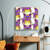 Боядисване на котки - Платно щампи стеново изкуство без рамки, обвиване на модерен декор за декорация на дома