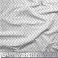 Soimoi Poly Georgette Fabric Geometric Shirting Printed Fabric Wide