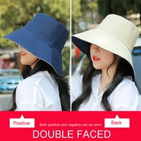 Biplut Dual Side Women Fashion Outdoor Anti-UV голям ръб Рибар шапка шапка за кофа