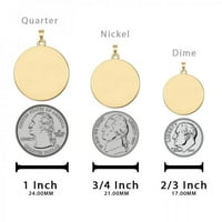 Picturesongold.com Saint Dorothy Религиозен медал Пандант размер на стотинка, сребро на стерлинги