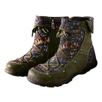 Jsaierl Retro Western Boots for Women Bohemian бродирани къси ботуши Небрежни обувки за глезени