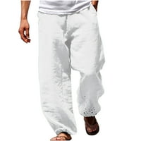 Мъжки модерни еластични талии Летни панталони Rlaxed Fit Graphic Print Небрежни панталони на открито небесно синьо 3xl