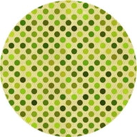 Ahgly Company Indoor Round шаблонирана фъстък зелени килими, 6 'кръг