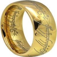 Вълшебният пръстен злато, покрито с волфрамов карбид лента за мъже жени комфорт, прилягащ размер до 13