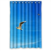 Ganma Blue Sky Flying Seagles Dosh Purtain Polyester Fabric Bare Bank