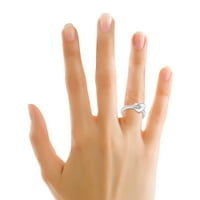 За вас 1 5cttw бял естествен диамант в 14k бяло злато сърце Форма на сърцето, пръстен, размер на пръстена-11.5