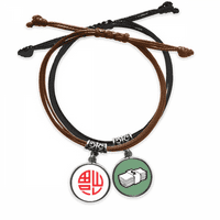 Кръгла Нова година Писане на Китай гривна с въже за ръчна верига Кожена лента за китки с пари