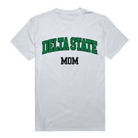 Държавен университет на Delta Statesmen College Mom Womens тениска бяла x-голяма