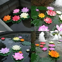 Goodhd изкуствена вода лилия плаваща лотоса цветно езерце аквариум декор за многоцветни