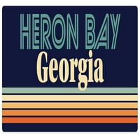 Дизайн на ретро дизайн на стикер Heron Bay Georgia Vinyl Decal Retro дизайн
