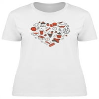 Сладки бонбони Doodles Heart Thrist Жени -Маг от Shutterstock, женски X-голям