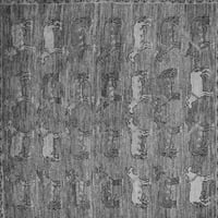 Ahgly Company Indoor Rectangle Резюме сиви килими за модерна зона, 7 '9'