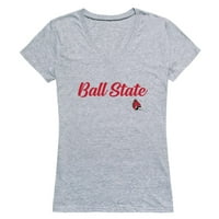 Ball State University Cardinals дамски сценарий тениска сива голяма