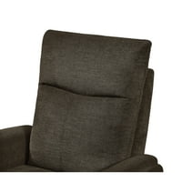 Стол за силово лечение с USB порт за зареждане, електрически стол за лечение на възрастни хора, дишащ плат единичен препълнен стол за диван за хол, легла, тъмнокафяв