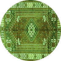 Ahgly Company Indoor Round Персийски зелени традиционни килими, 5 'кръг