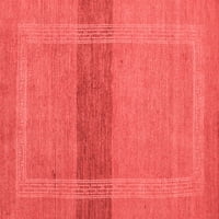 Ahgly Company Indoor Rectangle Abstract Red Modern Area Rugs, 2 '4'